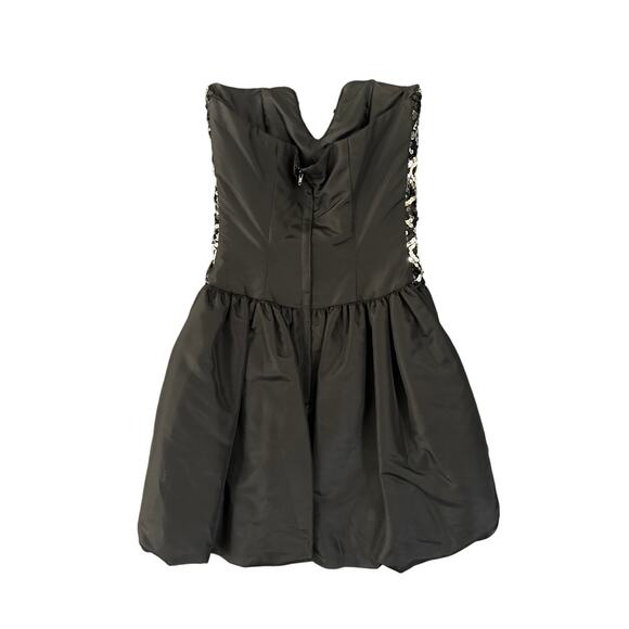 Vintage Jessica McClintock Gunne Sax Sequin Corset Bubble Hem Bow  Dress 3/4 - Picture 4 of 11